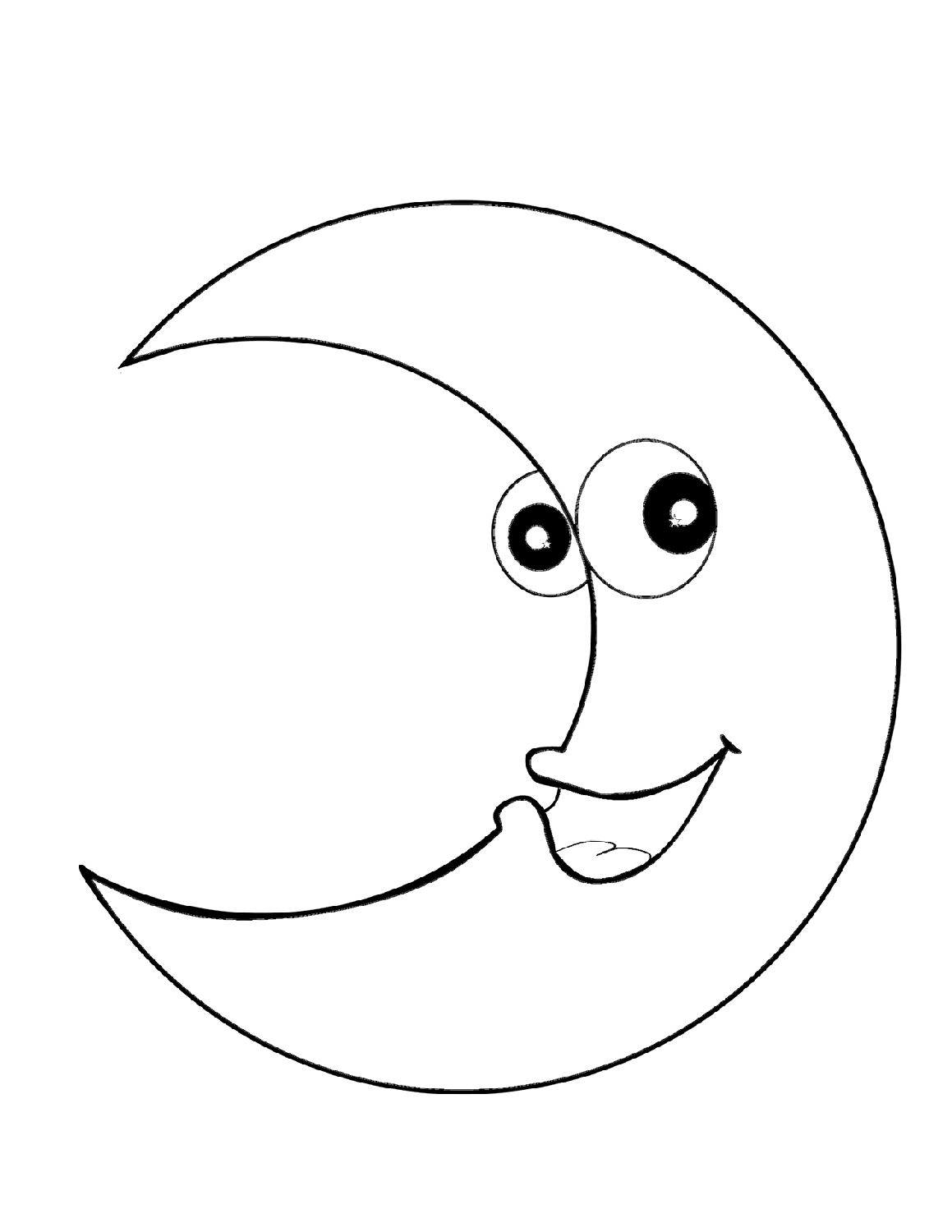 Smiling Crescent Moon