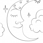 Cartoon Crescent Moon