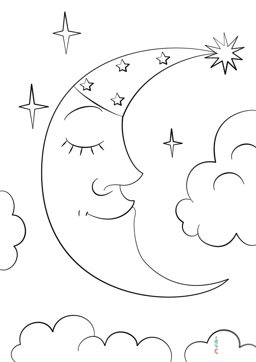 Cartoon Crescent Moon