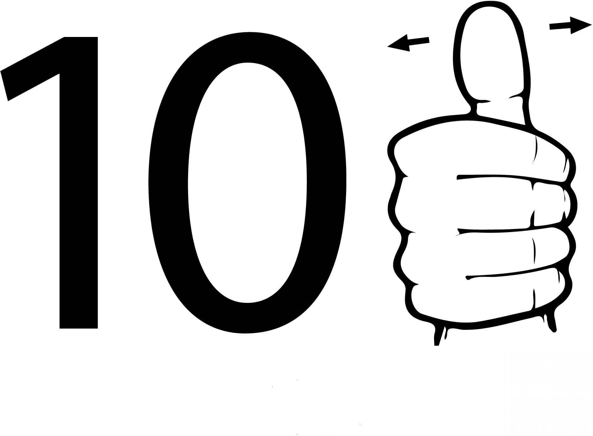 Znak ASL numer dziesięć