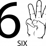 Znak ASL numer sześć