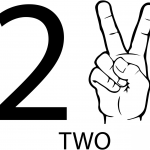 Znak ASL numer dwa
