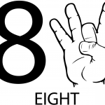 Znak ASL numer osiem