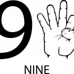 Znak ASL numer dziewięć