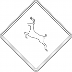 "Deer Crossing" Sign in Ontario