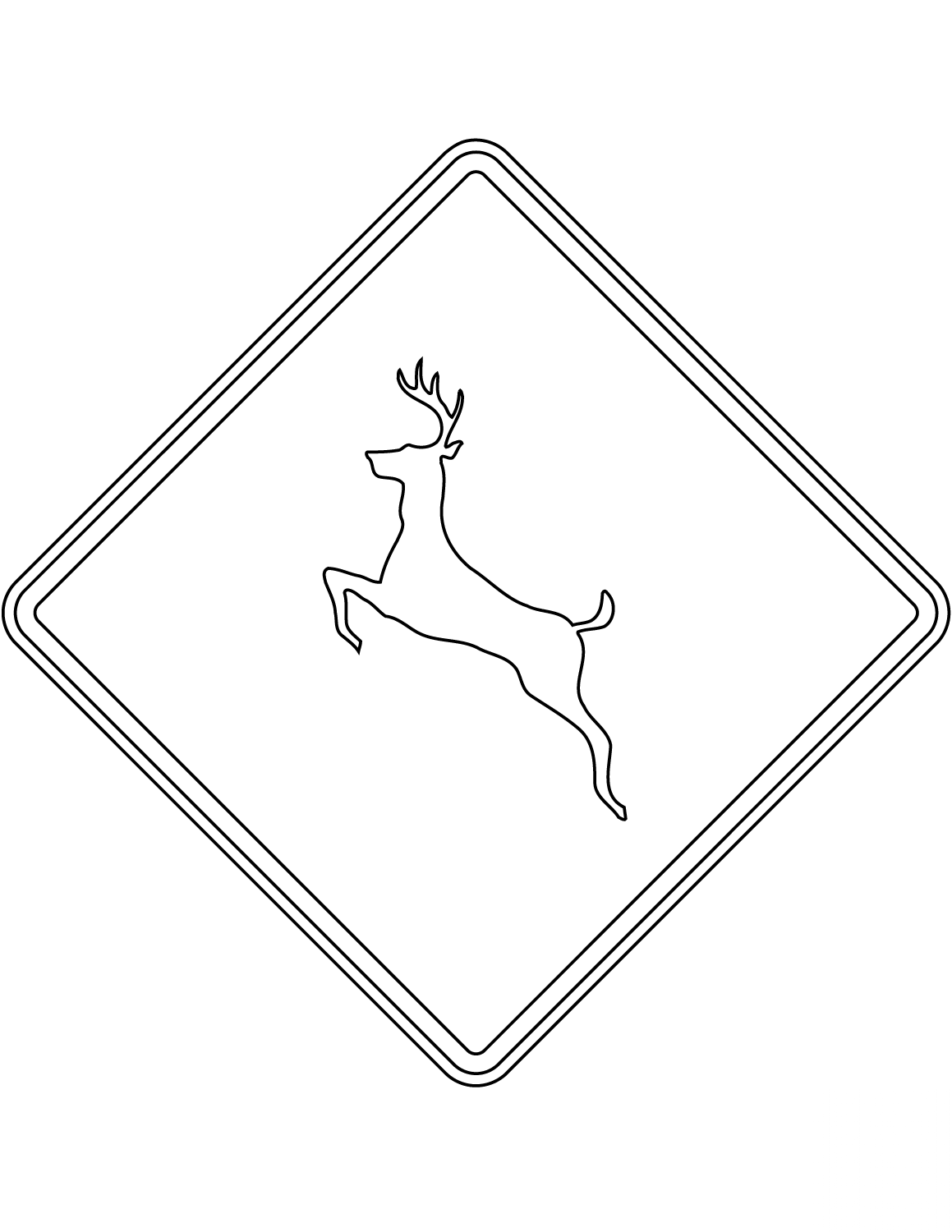 "Deer Crossing" Sign in Ontario