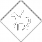 "Horse Crossing" Sign in Ontario