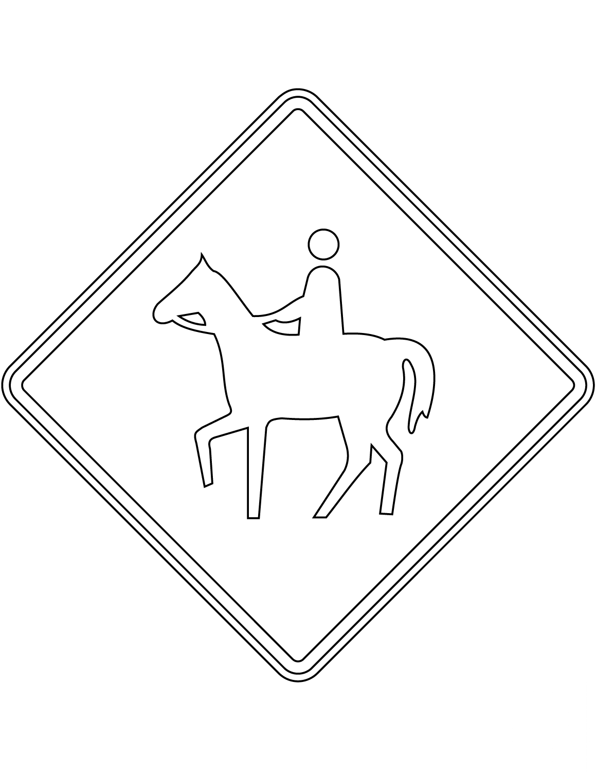 "Horse Crossing" Sign in Ontario