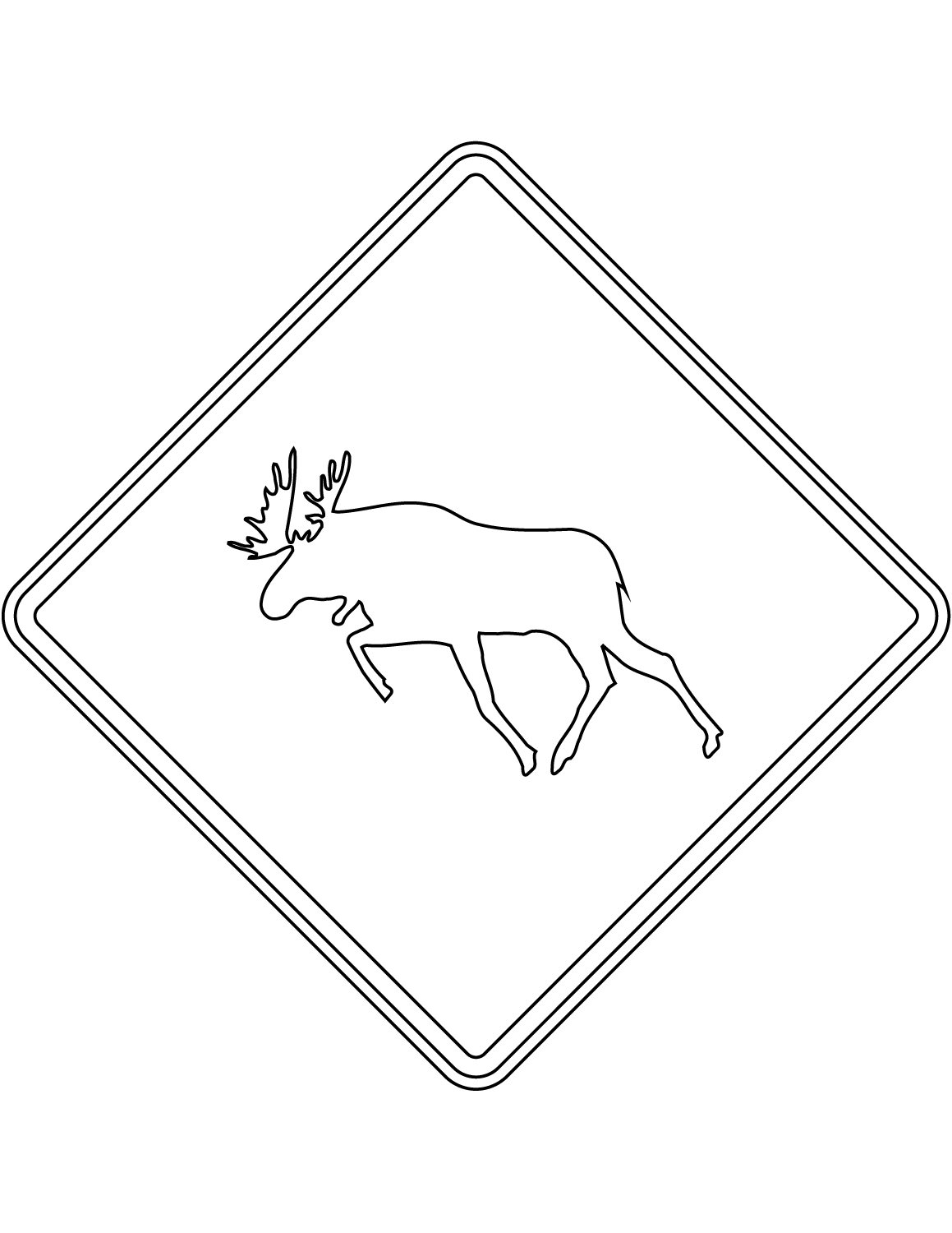 "Moose Crossing" Sign in Ontario