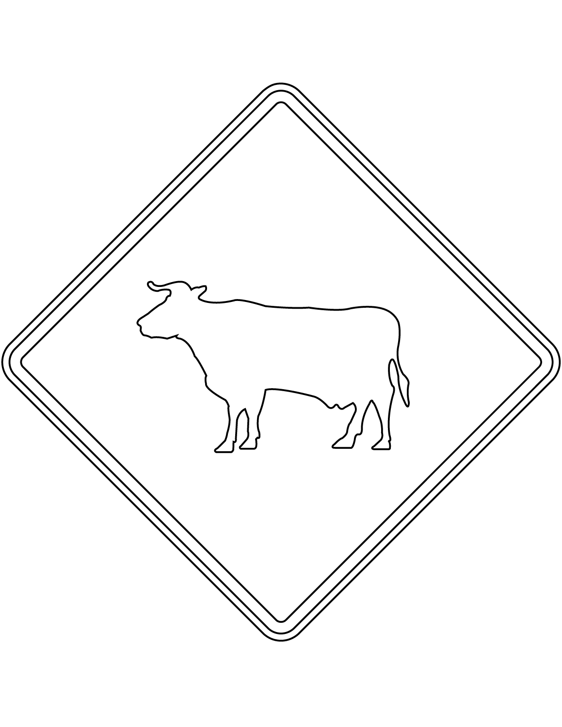 "Cattle Crossing" Sign in Ontario