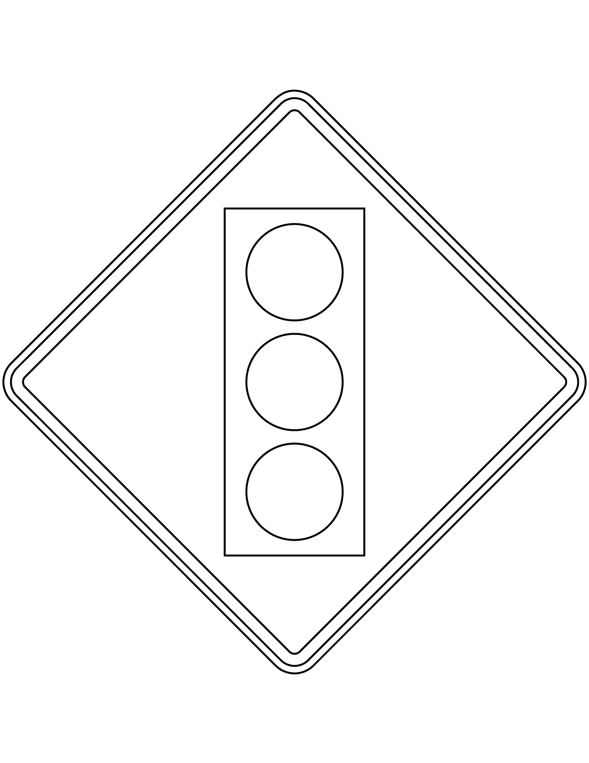 "Traffic Signal Ahead" Sign in Ontario