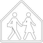 "School Crossing" Sign in Quebec