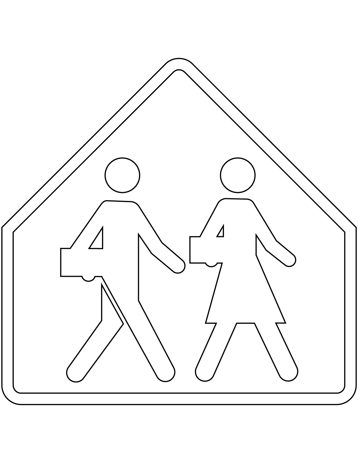 "School Crossing" Sign in Quebec