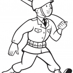 WW2 American Soldier Marching with...