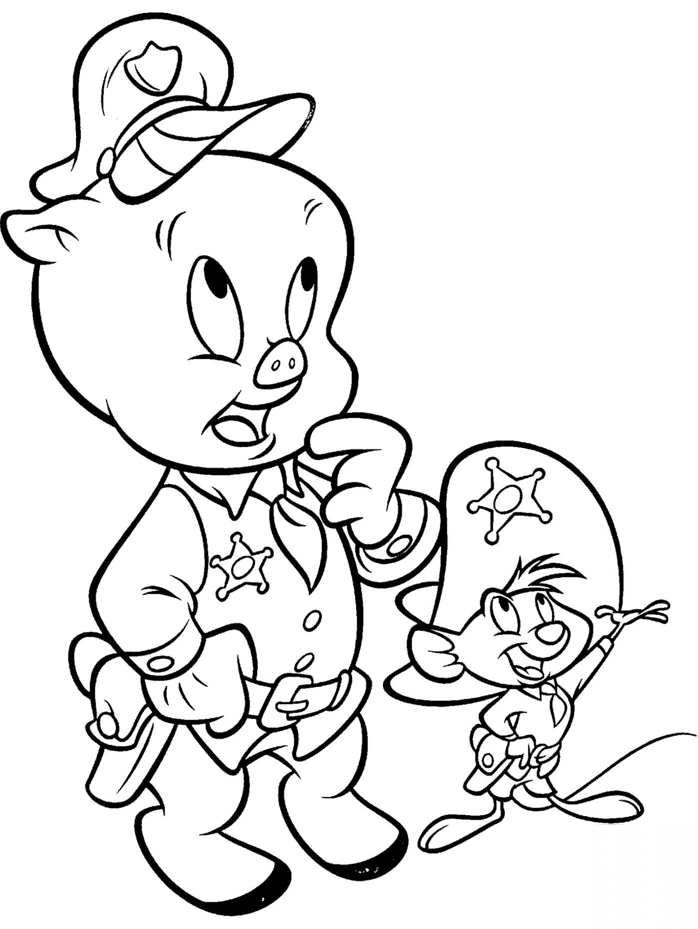 Porky Pig and Speedy Gonzalez