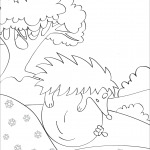 Hedgehog Rolling on Christmas Ball