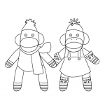 Mr. and Mrs. Sock Monkeys