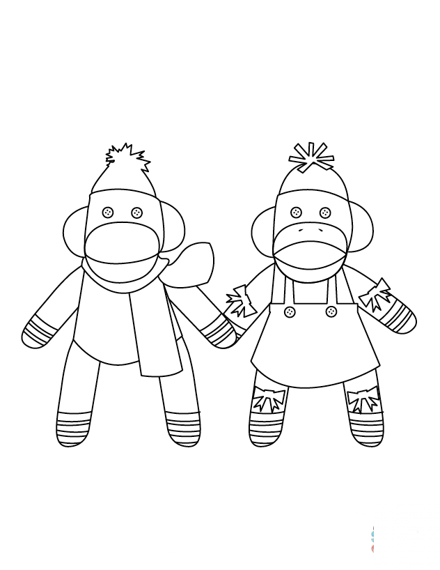 Mr. and Mrs. Sock Monkeys