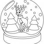 Christmas Snow Globe with Reindeer
