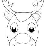 Christmas Reindeer Face