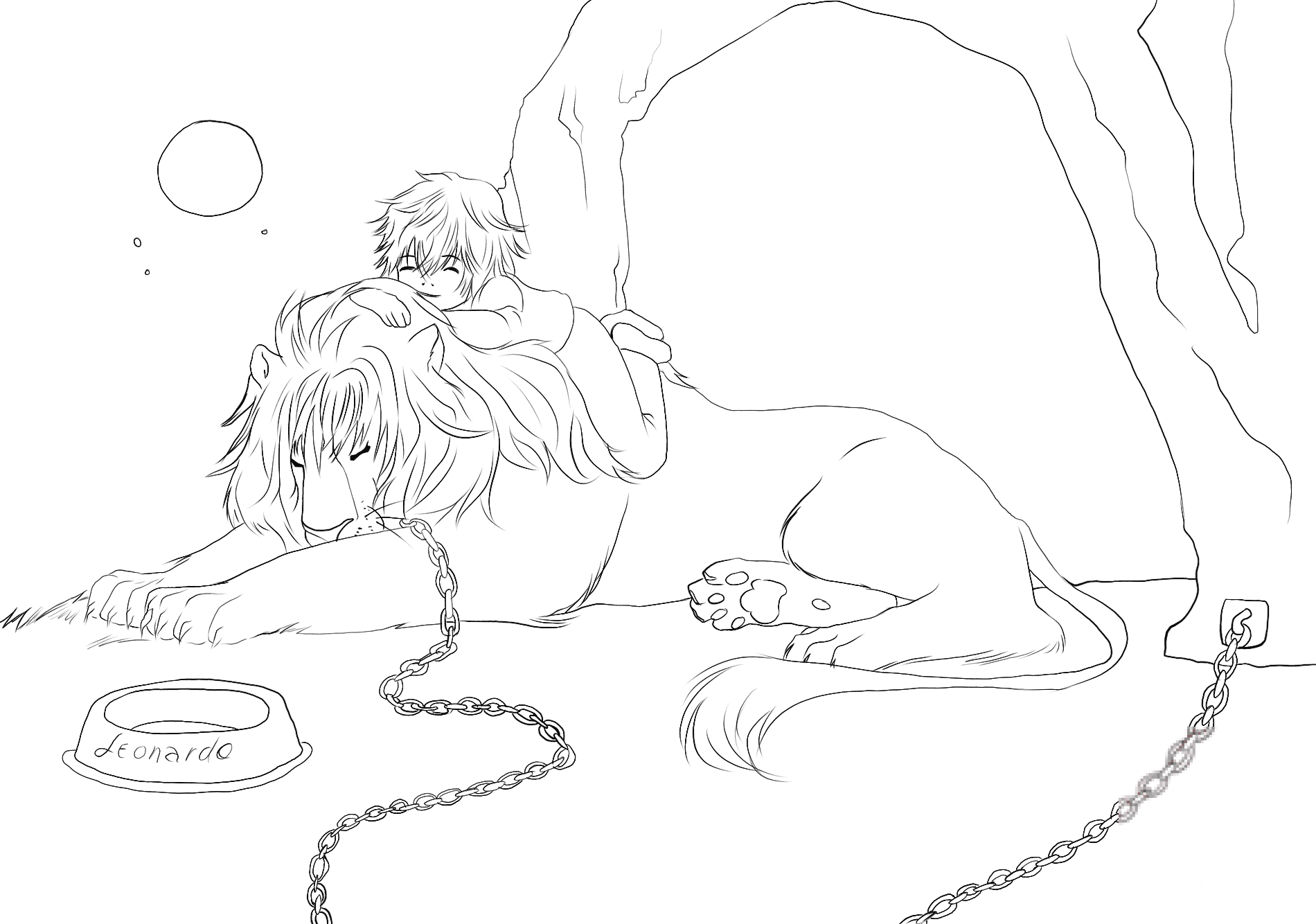 kolorowanka Zwierzęta z anime