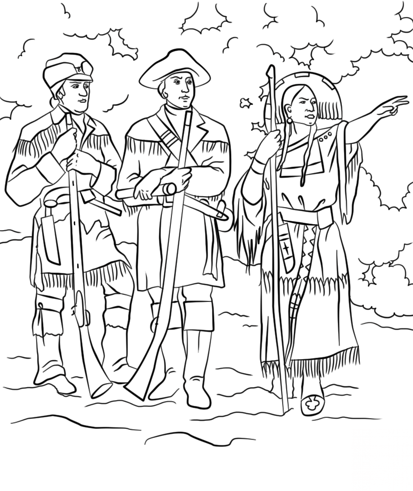 Sacagawea with Lewis and Clark