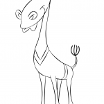 Cartoon Giraffe Wearing a Sweater