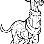 Funny Giraffe with Scarf