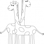 Two Cartoon Giraffes